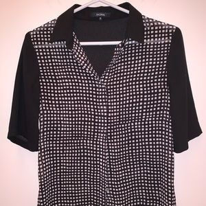 Jaspal - Button Down Collar Short Sleeve Blouse